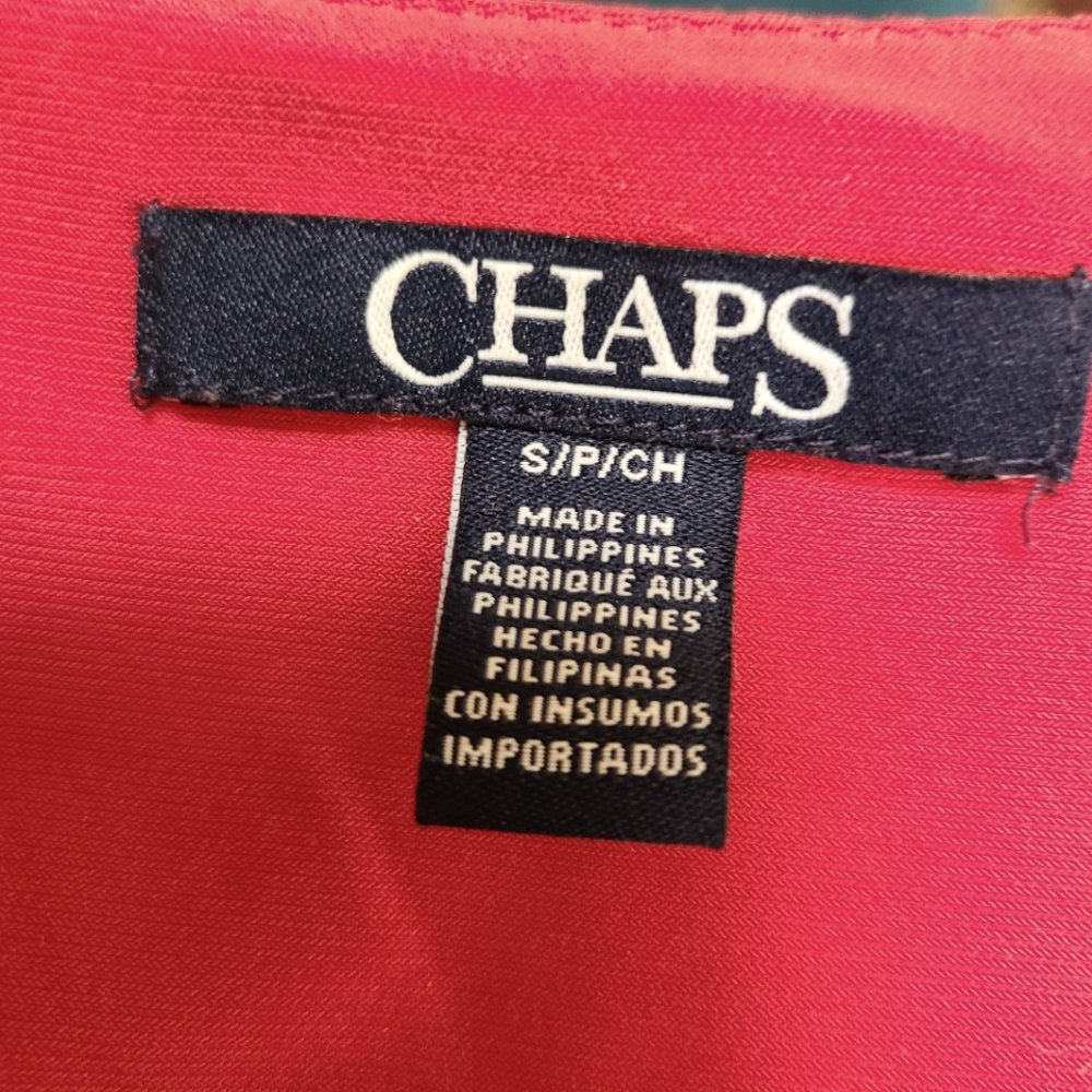 Chaps Beautiful Red Crossover Wrap Dress size Small - Picture 7 of 7